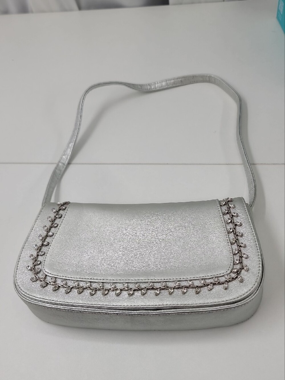 Vintage Stuart Wietzman Silver Stud-Trim Shoulder Bag
